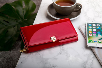 Portfel damski SHINY czerwony