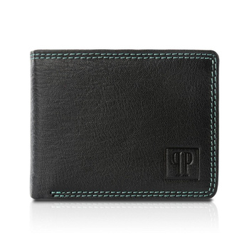 Portfel męski ze skóry z ochroną RFID Paolo Peruzzi T-69-BL