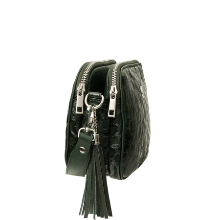 Listonoszka elegancka Canaletto - skórzana, zielona, TD830s261