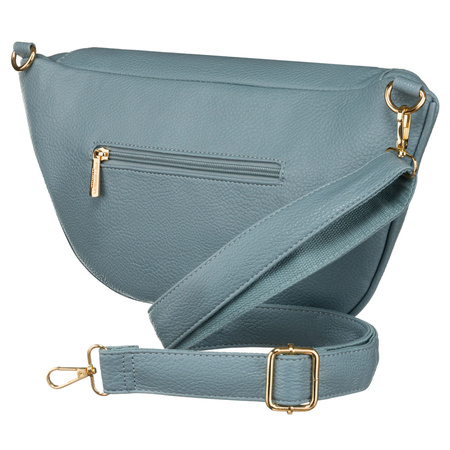 Saszetka damska crossbody z eko skóry w niebieskim kolorze Peterson