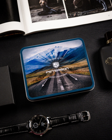 Portfel męski skórzany Peterson w kolorze jasnego brązu, duży i praktyczny