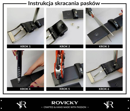 Błyszczący, szeroki pasek męski ze skóry naturalnej 110