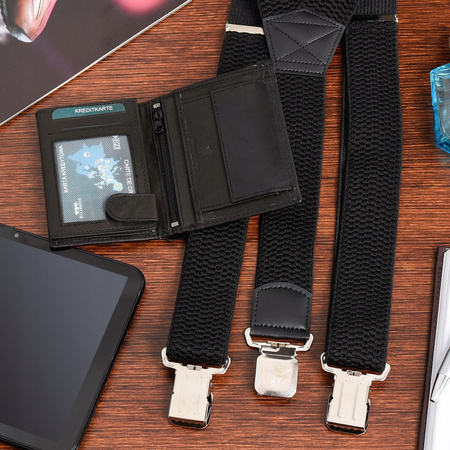 Zestaw męski skóra portfel pion szelki Beltimore