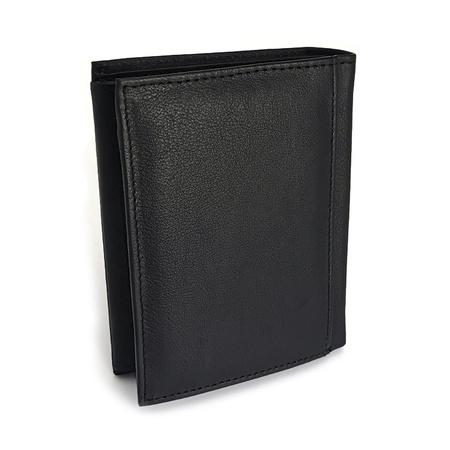 Portfel męski pionowy z RFID BELLUGIO - czarny