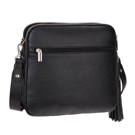 Elegancka torebka listonoszka Canaletto z groszkowanej skóry z detalami