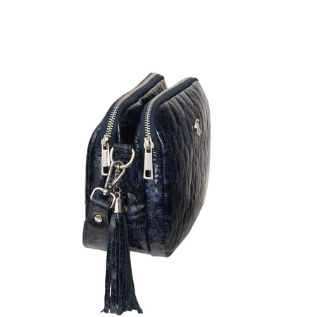 Listonoszka Canaletto z lakierowanej skóry w kolorze granatowym