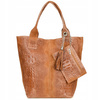 Torebka torba skórzana damska shopper A4
