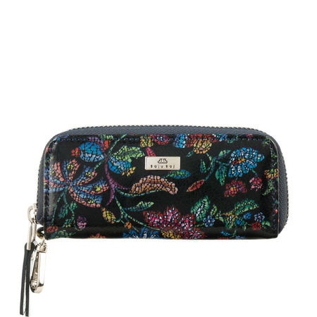 Etui na klucze BajuBaj z kolorowej skóry naturalnej - elegancja i srebrne detale ED010s115gr-n