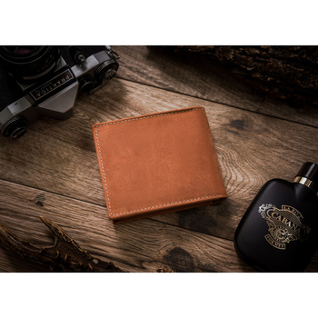 Portfel męski Always Wild z naturalnej skóry w jasnym brązie