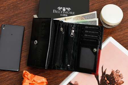 BELTIMORE portfel skórzany damski RFiD skóra karty
