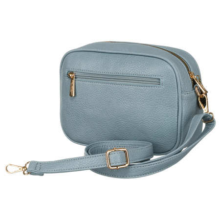 Listonoszka damska crossbody niebieska z paskiem eko skóry Peterson