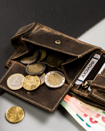 Mały portfel męski ze skóry naturalnej zamykany na zatrzask - Buffalo Wild