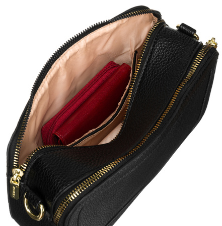 Torebka damska Rovicky z regulowanym paskiem na ramię - czarna elegancja