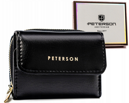 Mały portfel damski ze skóry ekologicznej - Peterson