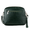Listonoszka skórzana Canaletto w zielonym kolorze z tłoczeniem krokodyla