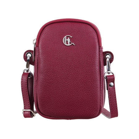 Torebka skórzana Canaletto na telefon bordo TD670s33t1