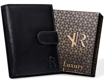 Portfel męski skórzany z zatrzaskiem Rovicky - elegancja i funkcjonalność