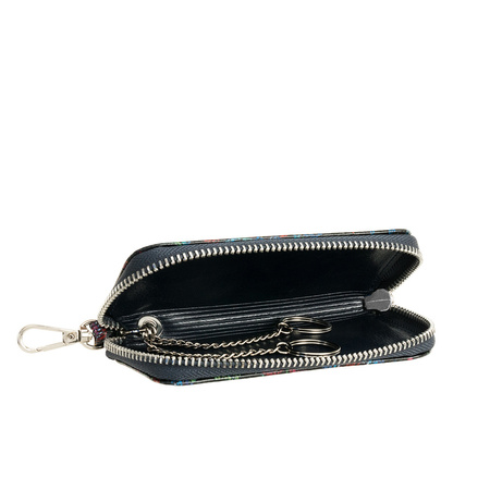 Etui na klucze BajuBaj z kolorowej skóry naturalnej - elegancja i srebrne detale ED010s115gr-n