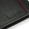 Portfel męski skórzany RFID - czarno-czerwony