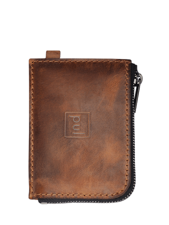 Portfel OLDTIMER SLIM wykonany ze skóry Saddle brązowy