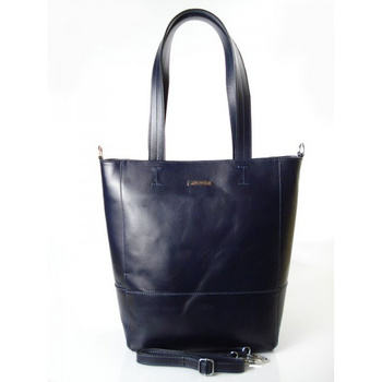 WŁOSKA TOREBKA SHOPPER BAG A4  la BOMBA GRANATOWA  SB4010BS