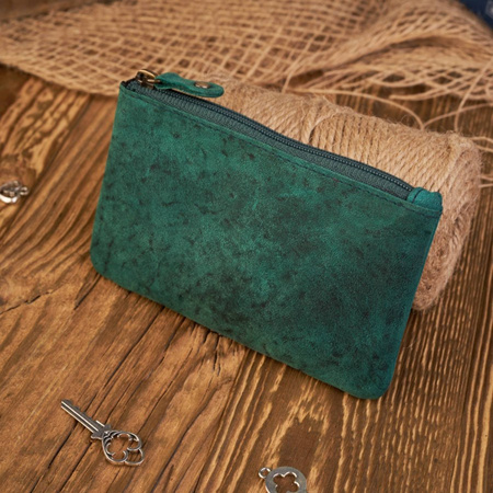 Zielone skórzane etui na klucze vintage Paolo Peruzzi T-51-GR