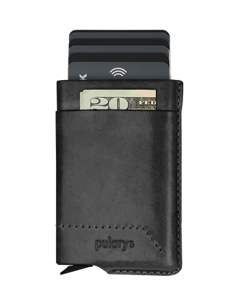 Portfel GOBI Wykonany z roślinnie garbowanej skóry Nomad czarny