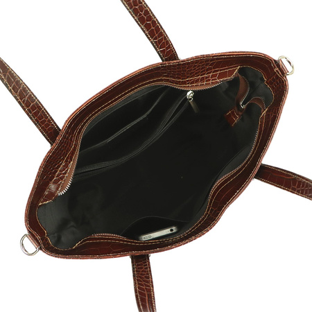 Torebka skórzana MiaMore 01-011 CROCO