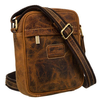 Torba męska na ramię ze skóry naturalnej vintage - Peterson