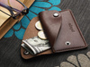 Portfel RETRO wykonany z roślinnie garbowanej skóry Nomad brązowy