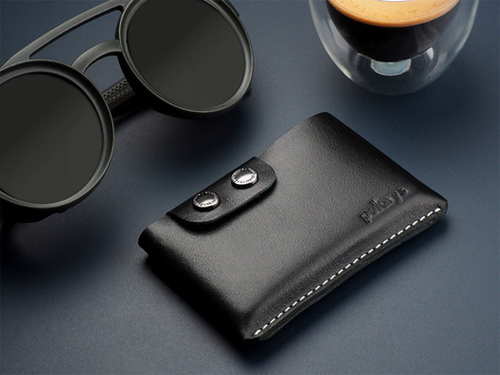 Portfel HOBBY wykonany ze skóry Italia czarny