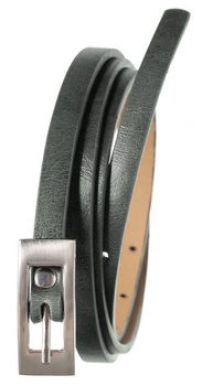 Cienki pasek damski z gładkiej skóry ekologicznej - Cavaldi 110