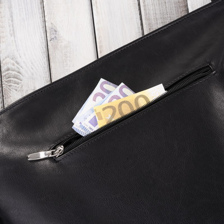 Torebka skórzana damska plecak czarny wielofunkcyjny Abruzzo ABR-33