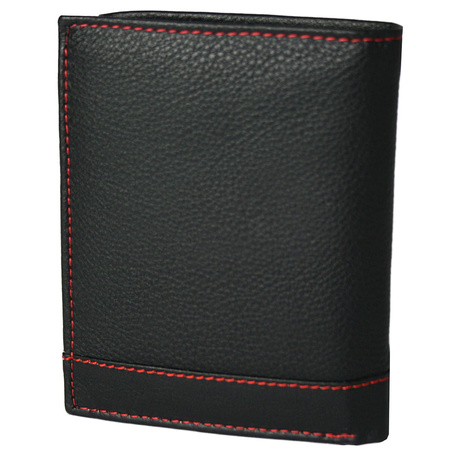 Portfel męski z ozdobnym przeszyciem