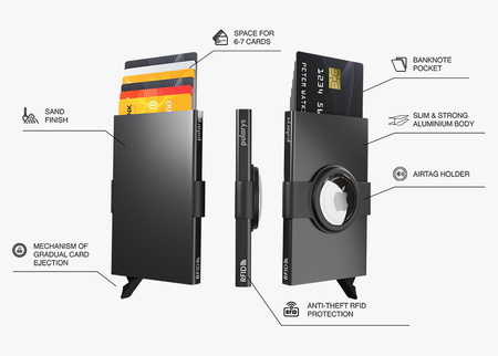 Etui na karty kredytowe RFID ZEN  z uchwytem na AirTag