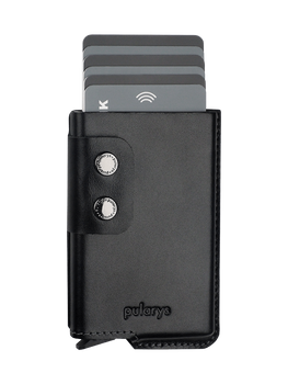 Portfel FUNKY wykonany ze skóry Italia czarny