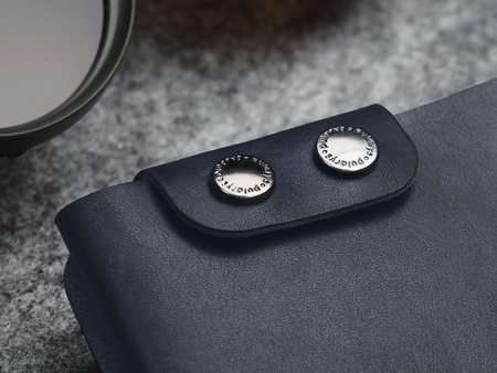 Portfel HOBBY wykonany ze skory Nomad granatowy