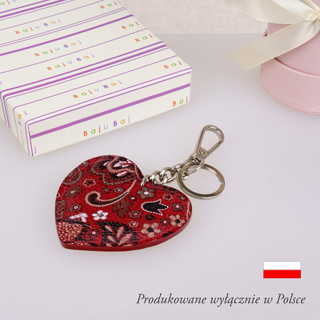 Stylowy Brelok Skórzany Serduszko - Idealny Prezent i Modny Dodatek BajuBaj E23s167