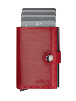 Portfel HIKER wykonany z roślinnie garbowanej skóry Nomad czerwony