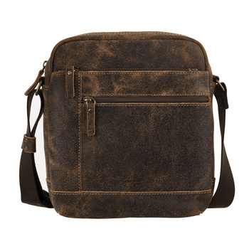 Torba męska skórzana Canaletto vintage w kolorze brązowym