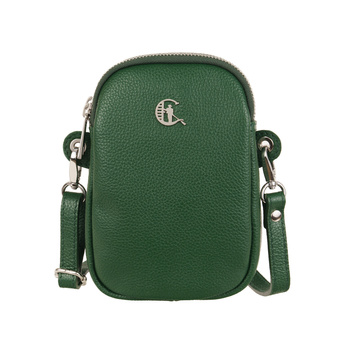 Listonoszka skórzana Canaletto na telefon w zielonym kolorze TD670s56