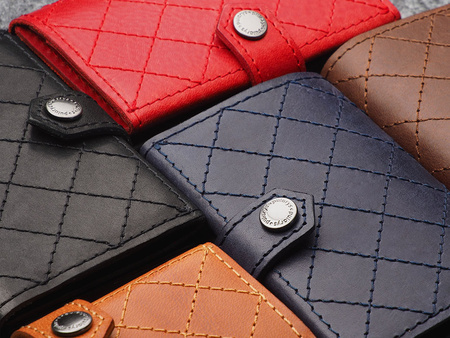 Portfel HIKER - CHIC Decor wykonany z garbowanej skóry Nomad brązowy