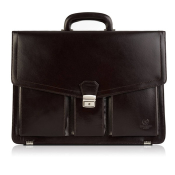 Teczka męska skórzana Paolo Peruzzi T-80-BR w kolorze brązowym