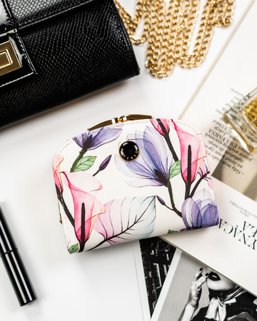 Portfel damski w kwiatowy wzór ze skóry ekologicznej - Peterson