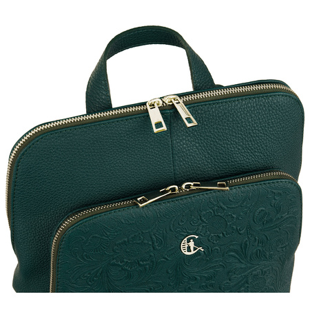 Torbo-plecak damski Canaletto z tłoczeniem w kwiaty TPD490s312t4
