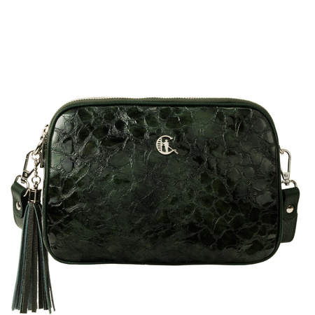 Listonoszka elegancka Canaletto - skórzana, zielona, TD830s261