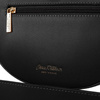 Listonoszka damska crossbody Peterson beżowo-czarna ze skóry i płótna