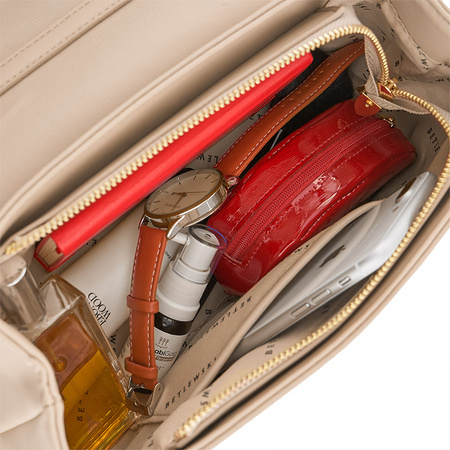 Elegancka torebka na ramię MILEY bezowy