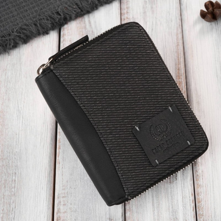 Portfel męski skórzany i torba na laptopa zestaw AY-06-BL AY-02-BL