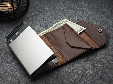 Portfel PORTER Go wykonany z roślinnie garbowanej skóry Nomad brązowy